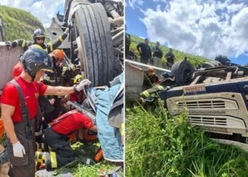 Motorista sobrevive a grave acidente na BR-101 em Novo Lino