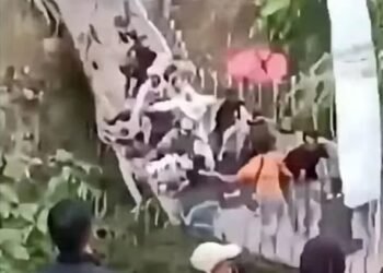 Ponte desaba durante cerimônia de inauguração na Indonésia